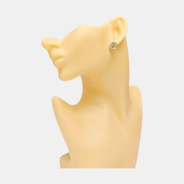 Metal Gold Stud Earrings