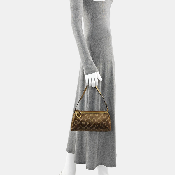 Monogram Canvas Top Handle Bag Brown