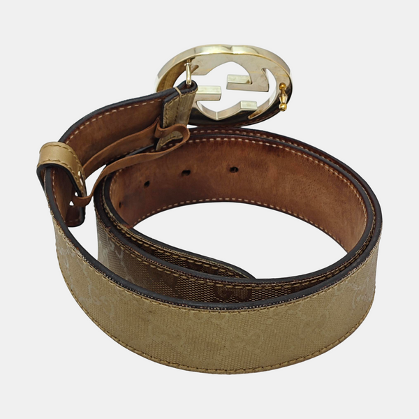 Leather Belt Gold