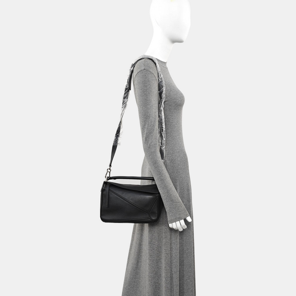 Puzzle Small Calfskin Black