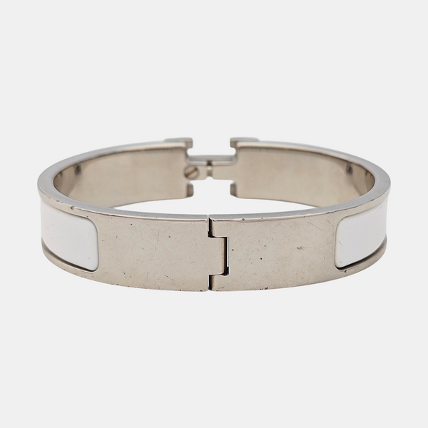 Clic H Metal Silver Bangle