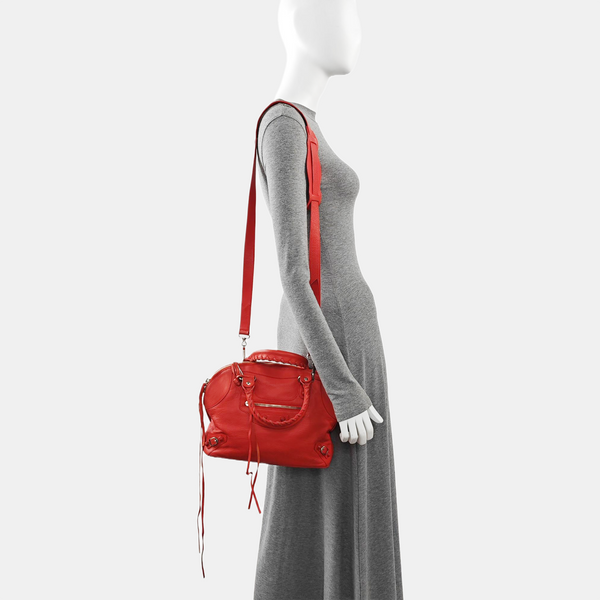 Calfskin Shoulder Bag Red