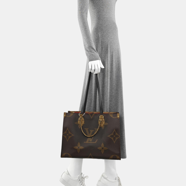 ONTHEGO MM Monogram Coated Canvas Brown