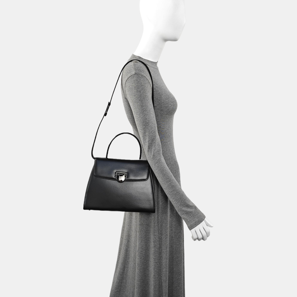 Calfskin Shoulder Bag Black