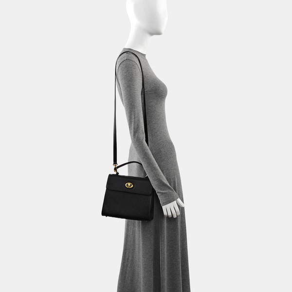 Calfskin Shoulder Bag Black