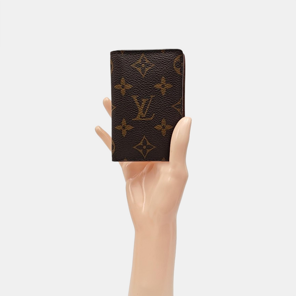 JAMES Monogram Coated Canvas Brown Card Holder