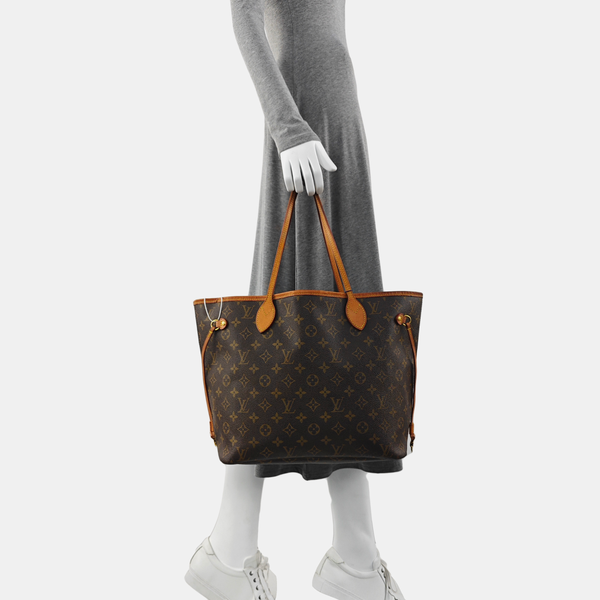 NEVERFULL MM Lona Monogram Revestida Marrón