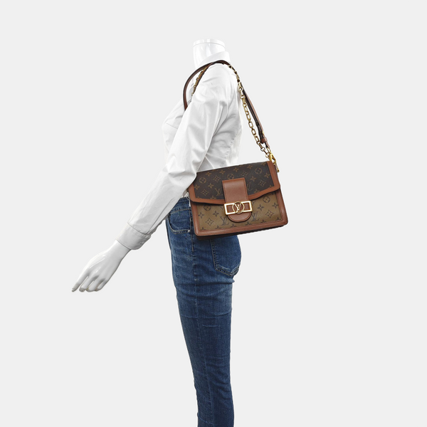DAUPHINE MM Monogram Coated Canvas Brown