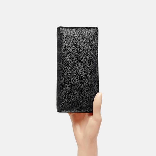 BRAZZA Damier Graphite Coated Canvas Black Wallet