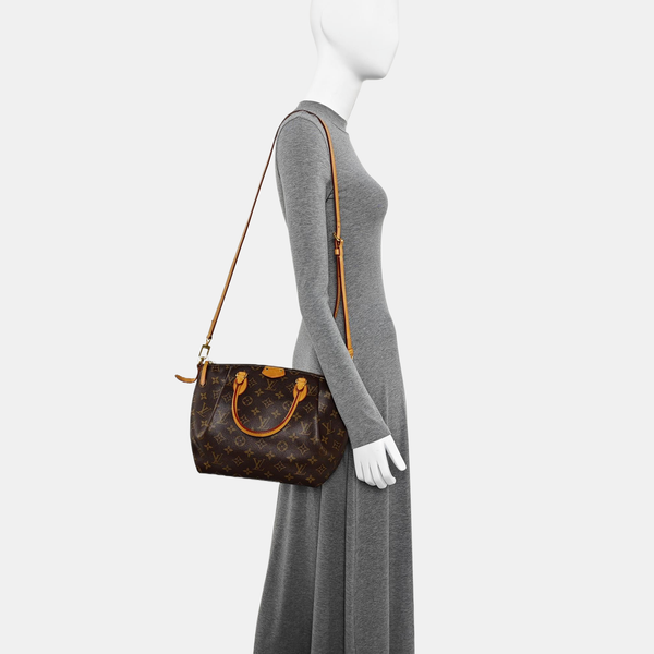 TURENNE Monogram Coated Canvas Brown