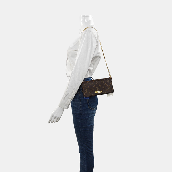 Lily Monogram Coated Canvas Brown