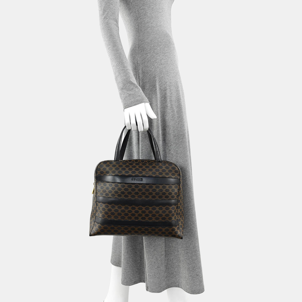 Coated Canvas Tote Bag Black