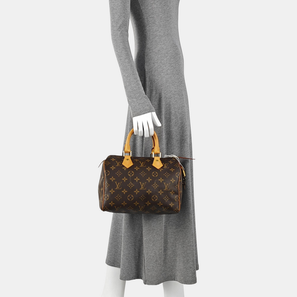SPEEDY 25 Monogram Coated Canvas Brown