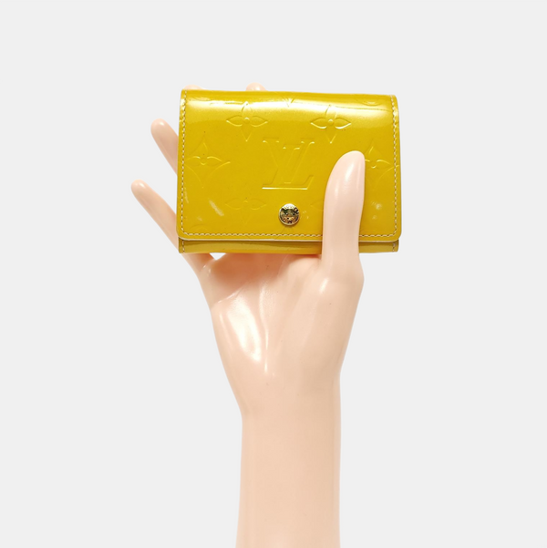 Monogram Patent Leather Wallet Yellow
