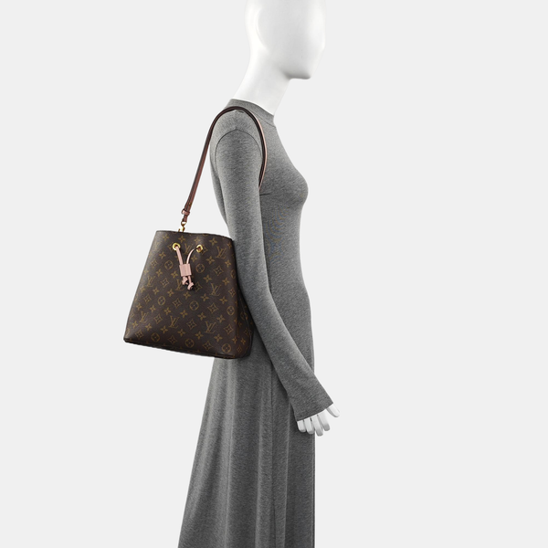 NÉONOÉ MM Monogram Coated Canvas Brown
