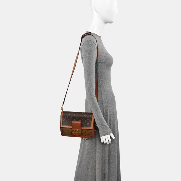DAUPHINE MM Monogram Coated Canvas Brown