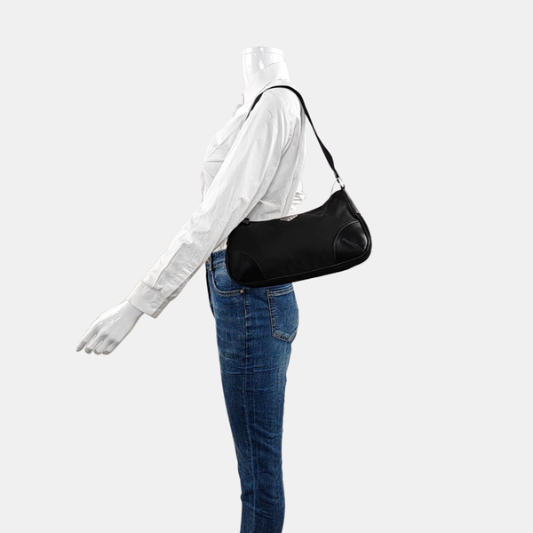 Nylon Shoulder Bag Black