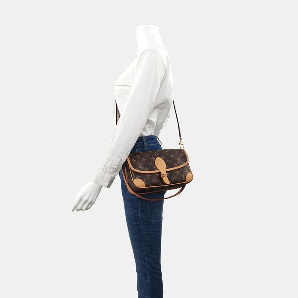 DIANE Monogram Coated Canvas Brown