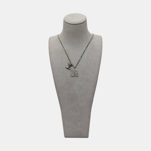 LV ARC Metal Silver Necklace