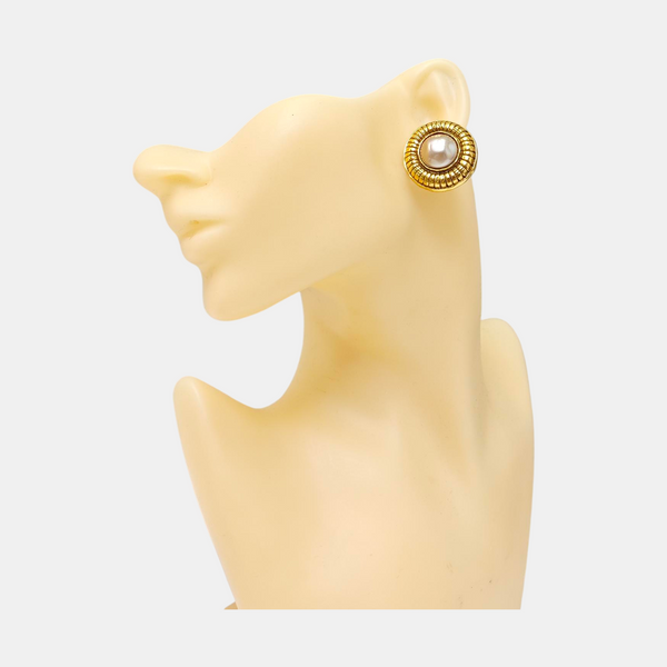 Metal Gold Clip On Earrings