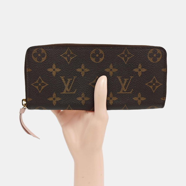 CLÉMENCE Monogram Coated Canvas Brown Wallet