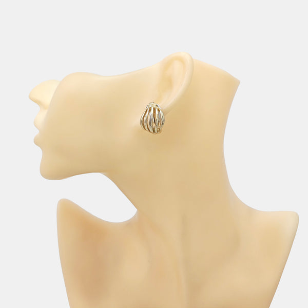 Metal Gold Clip On Earrings