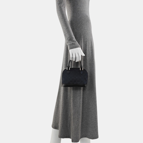 ALMA Mini Monogram Silk Satin Black
