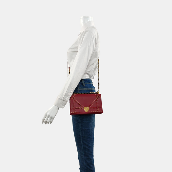 Diorama Small Calfskin Red