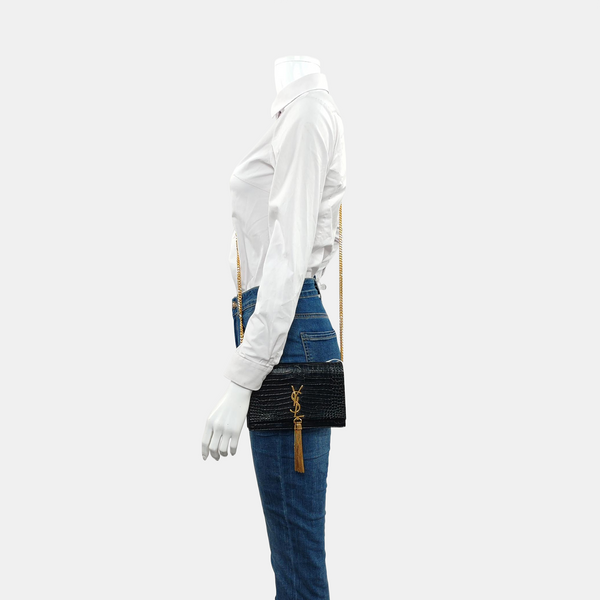 Authenticated pre-owned KATE Calfskin Black - Shoulder Bag at Looply