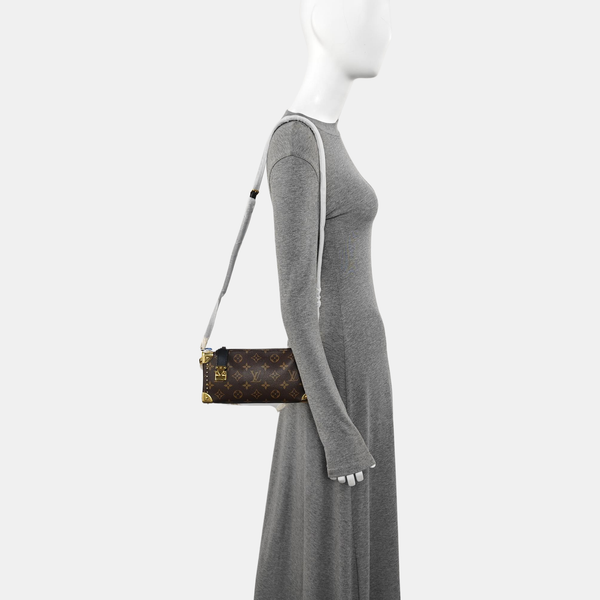 SLIM TRUNK Monogram Coated Canvas Brown