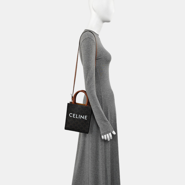 CABAS CELINE Mini Coated Canvas Brown