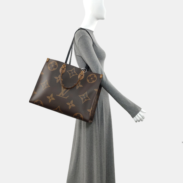 ONTHEGO GM Monogram Coated Canvas Brown