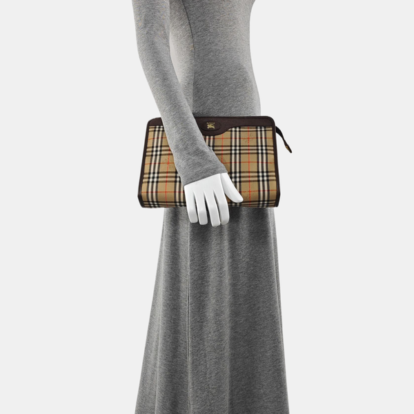 Canvas Clutch Beige
