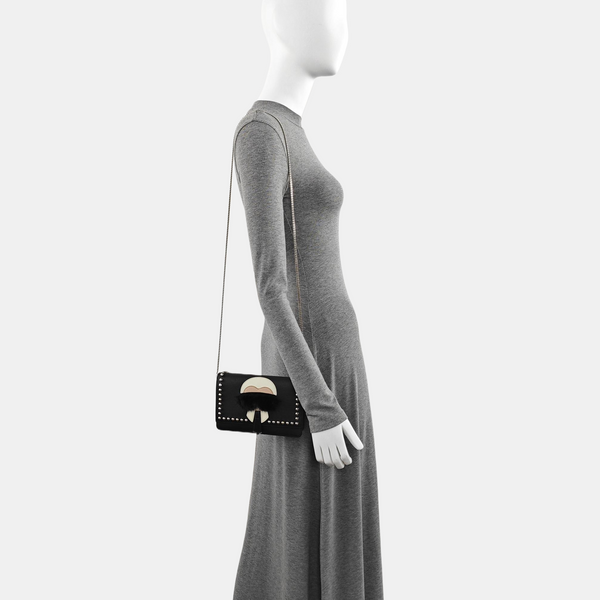 Authenticated pre-owned Karlito Calfskin Black - Shoulder Bag at Looply