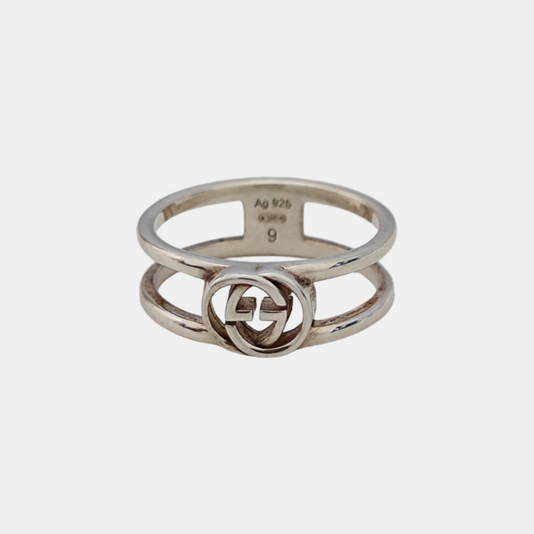 Interlocking G 925 Sterling Silver Ring EU 49