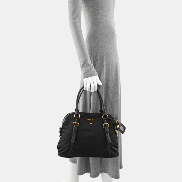 Canvas Top Handle Bag Black