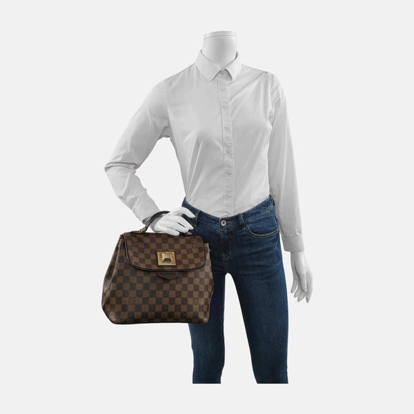 BERGAMO Damier Ebene Coated Canvas Brown