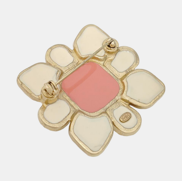 Metal White Brooch