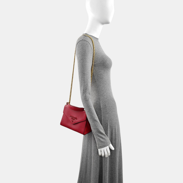 Monochrome Saffiano Calfskin Red