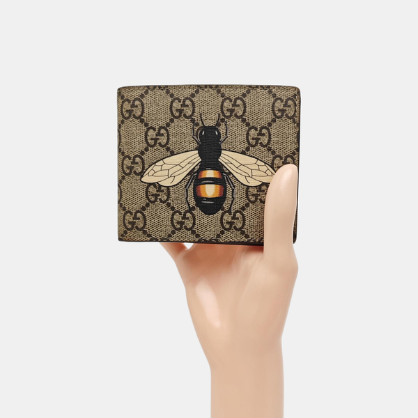 GG Supreme Monogram Coated Canvas Brown Wallet