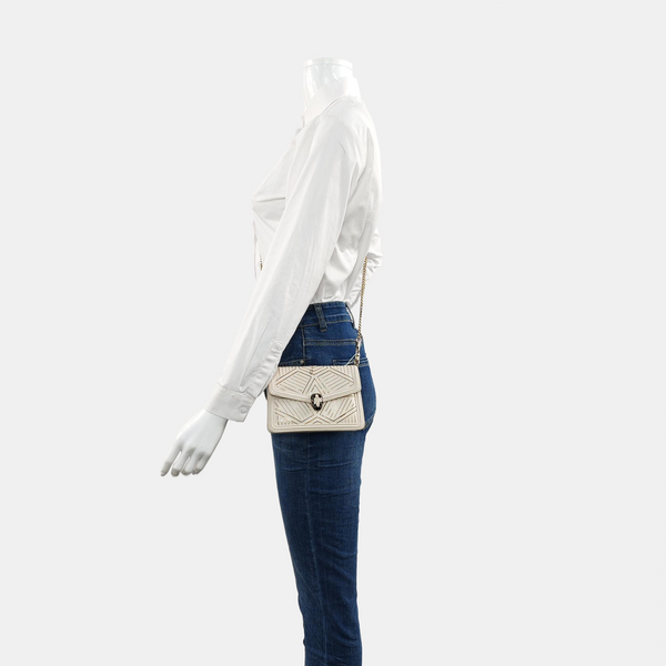 SERPENTI DIAMOND BLAST Small Calfskin White