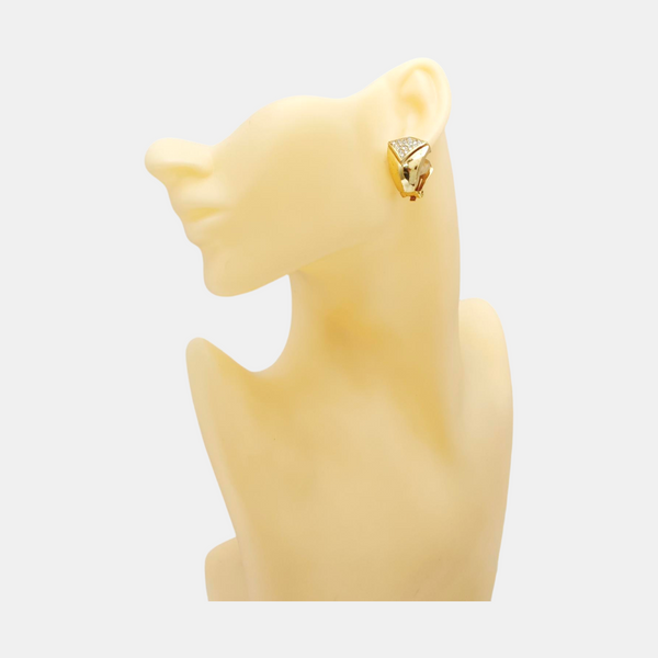 Metal Gold Clip On Earrings