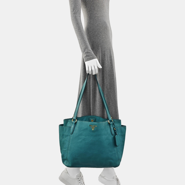 Calfskin Tote Bag Blue
