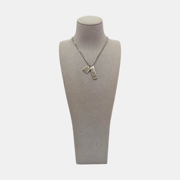 DAMIER Brass Silver Necklace