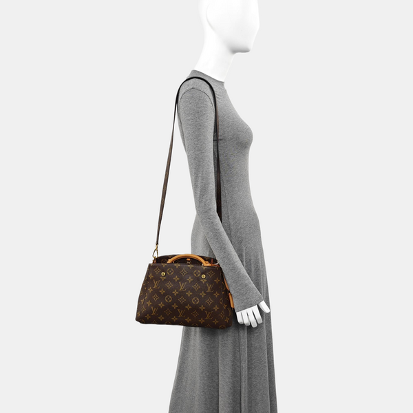 MONTAIGNE Monogram Coated Canvas Brown