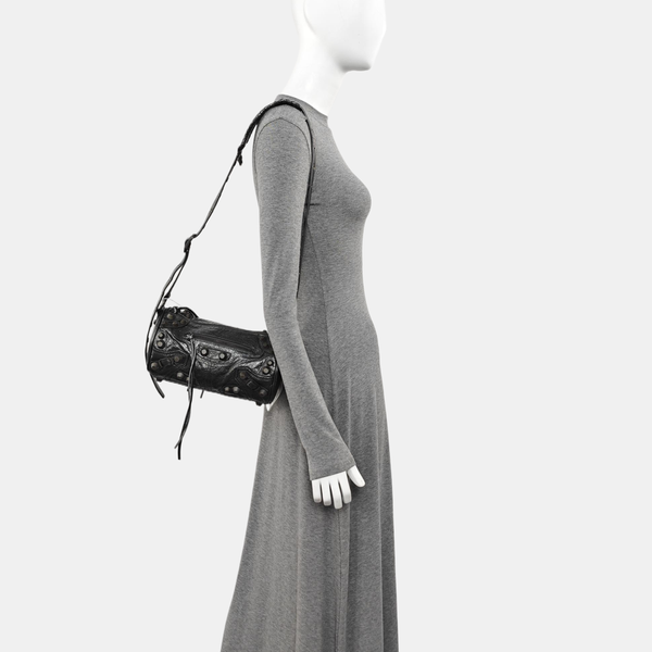 Le Cagole Small Lambskin Gray
