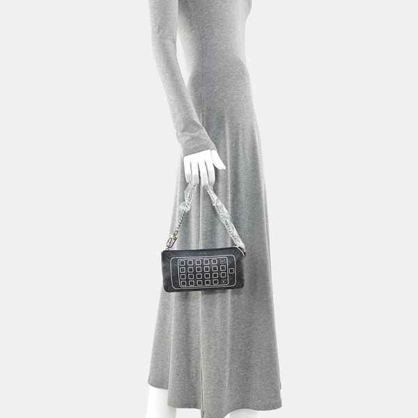 Monogram Coated Canvas Shoulder Bag Gray