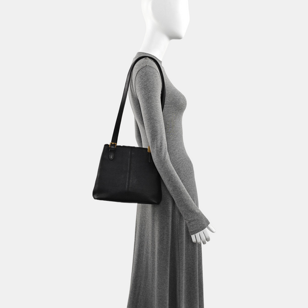 Calfskin Shoulder Bag Black