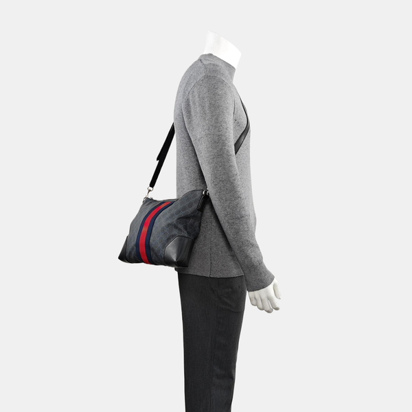 Rania Monogram Coated Canvas Black