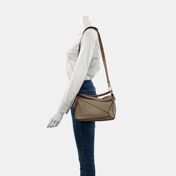 Puzzle Small Calfskin Beige